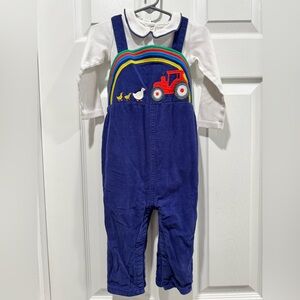 Baby boden 18-24 tractor/farm overall set
